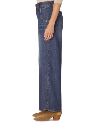 Petite "Ab"solution Skyrise Tulip-Hem Wide-Leg Jeans
