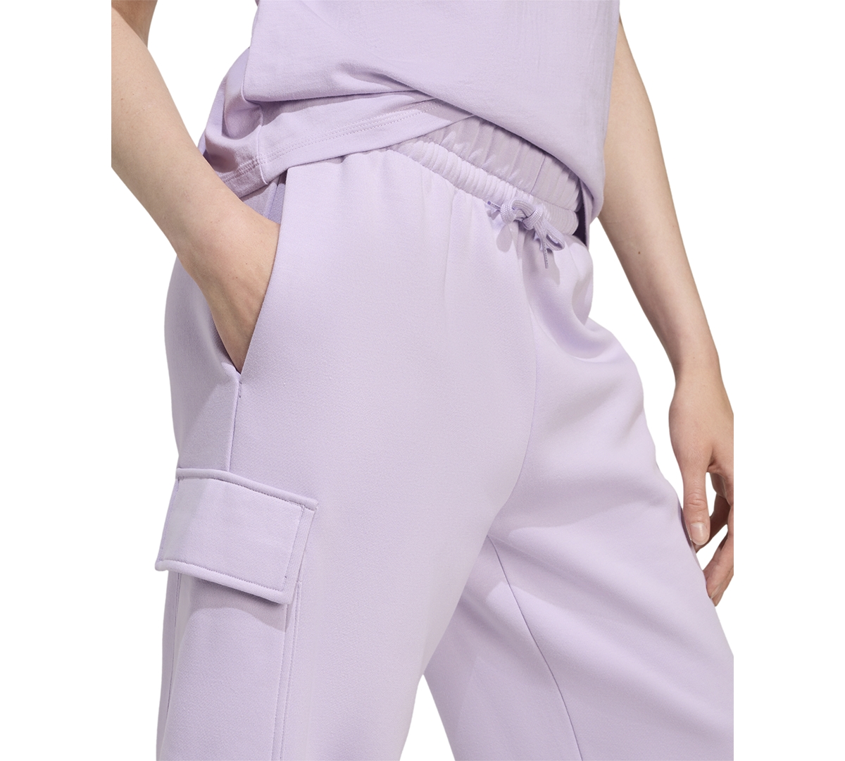 Adidas Originals Women's Essentials Fleece Cargo Sweatpants In Purple