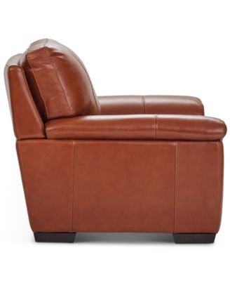 Cobbie Leather 46" Chair, Macy's Exclusive 