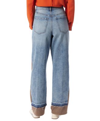 DO by Women's Autumn Mixed-Media Regular-Fit Jeans