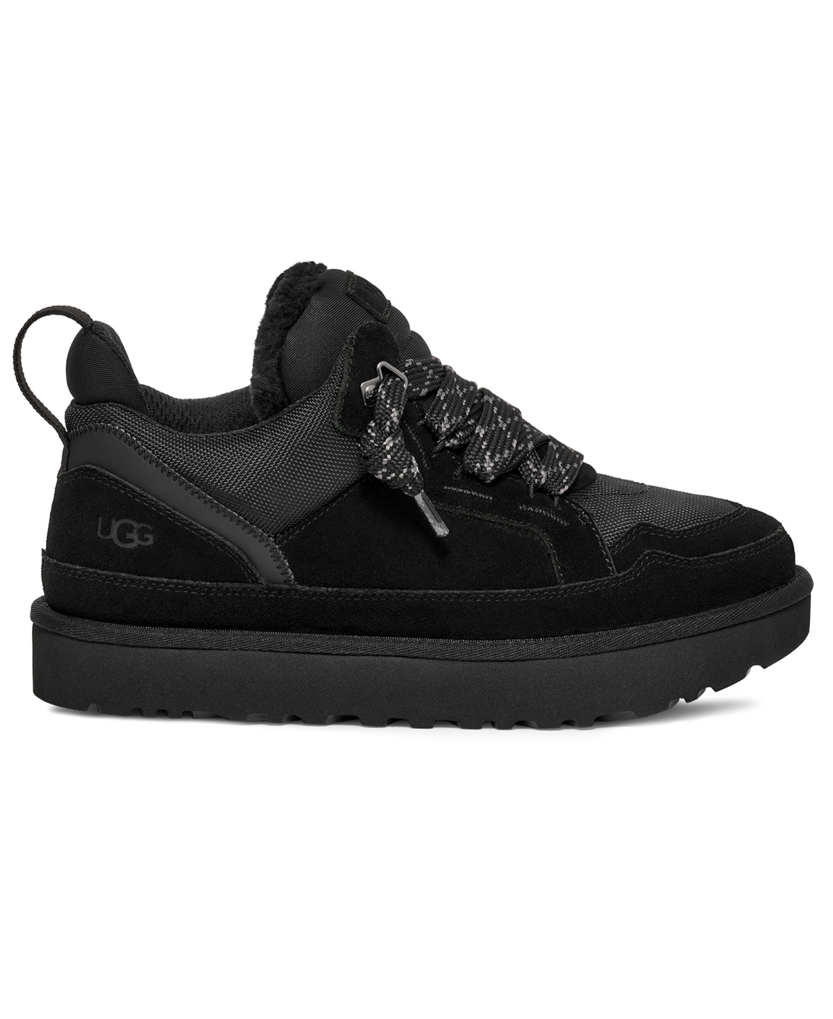 Ugg Low-top Sneakers In Suede And Recycled Nylon In Black