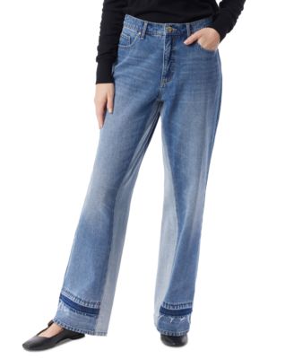 DEE OCLEPPO - Women's Fallon Two-Tone Straight-Leg Jeans