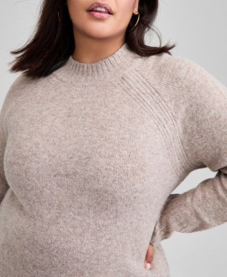 Trendy Plus Size Mock-Neck Sweater, Macy's Exclusive 