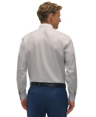 Brooks Brothers Men's Regular-Fit Spread Collar Windowpane Dress Shirt