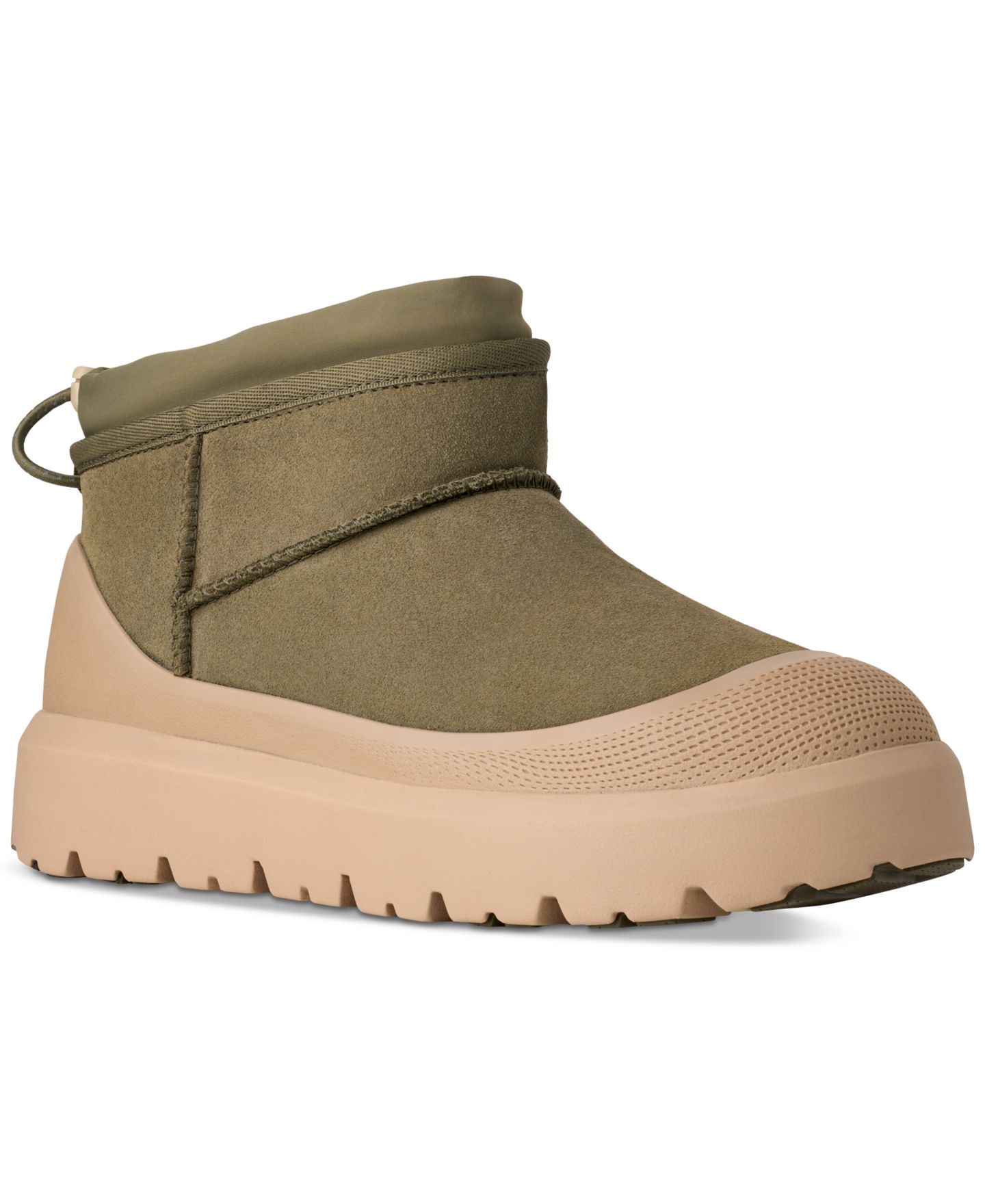 Мужские ботинки UGG® Classic Ultra Mini Weather Hybrid, цвет: Оливковый / Горчичный — фото 1