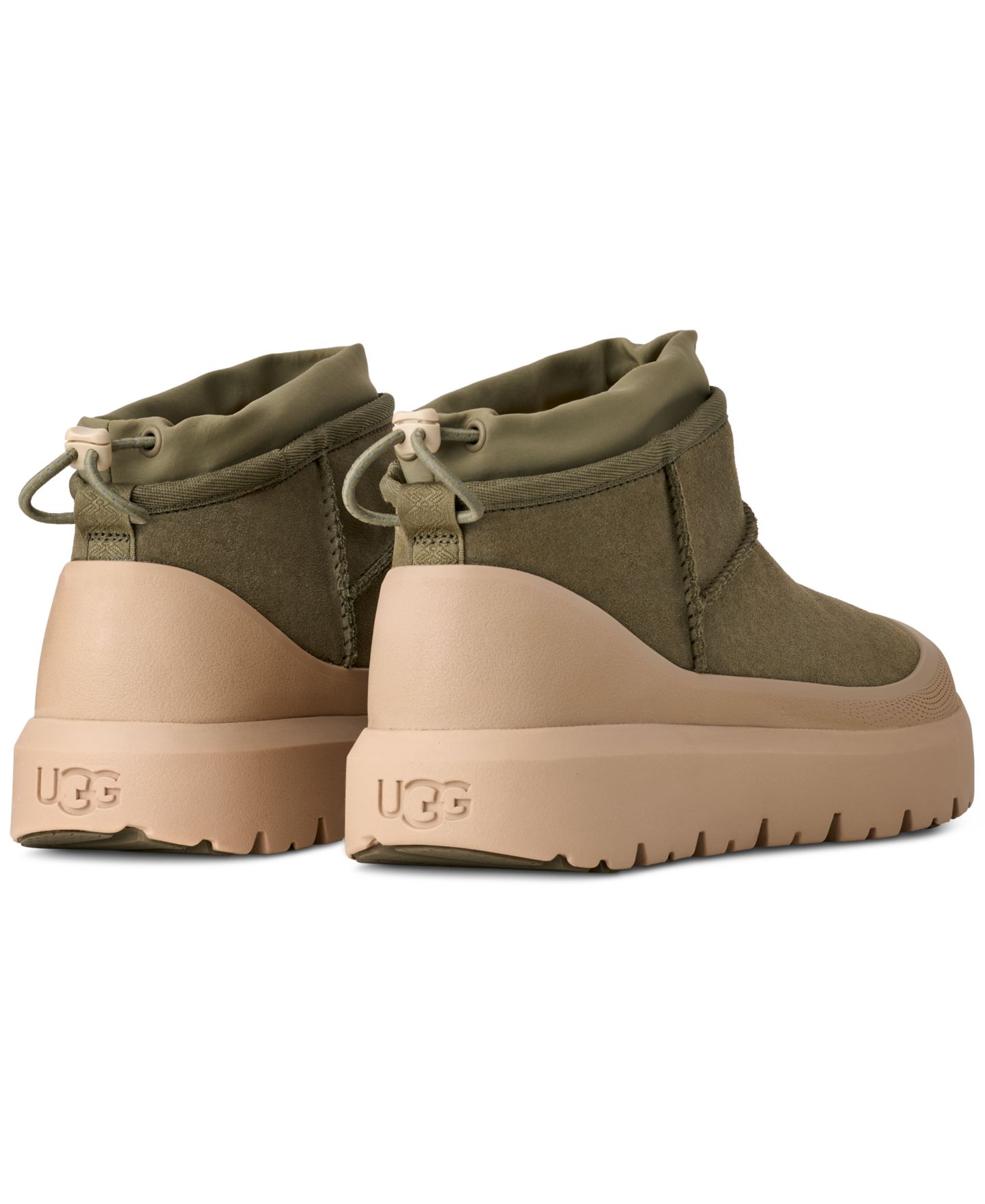Мужские ботинки UGG® Classic Ultra Mini Weather Hybrid, цвет: Оливковый / Горчичный — фото 4