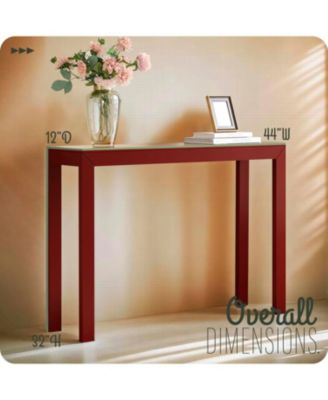 44" Russel Long Console Table - Minimalist and Slim Entryway Table for Decorative Displays, Sofa Table