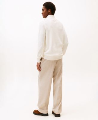 Men's Quarter-Zip Pullover Knit Sweater