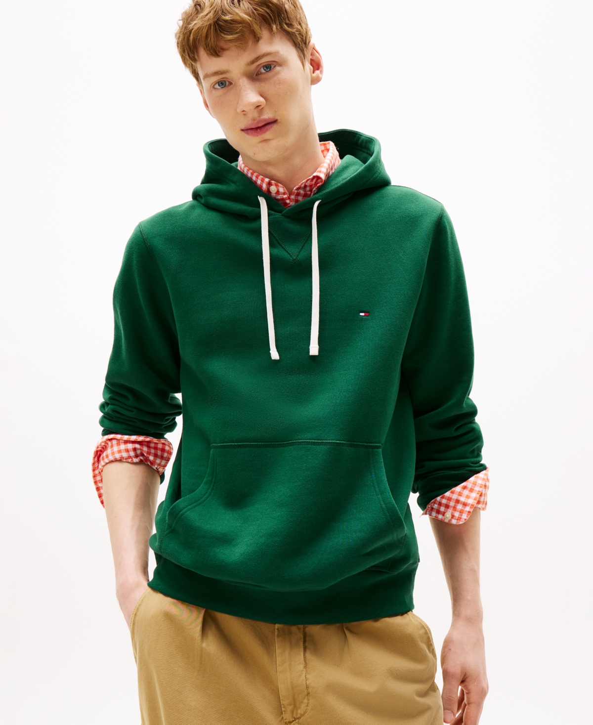 Tommy Hilfiger Men's Essential Fleece Hoodie - Ornamental Green