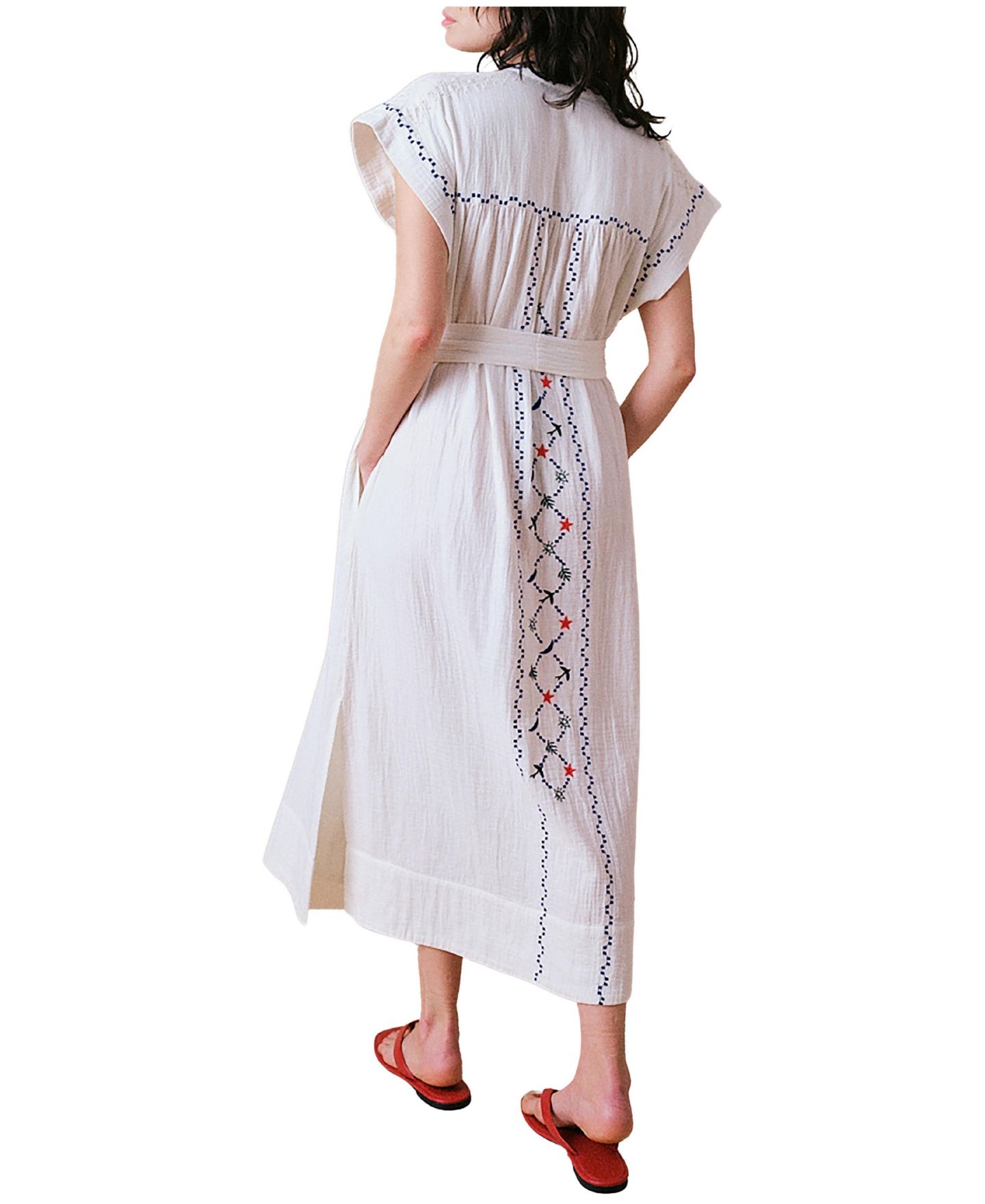 Женское платье Cape Cove Cap Sleeve Embroidered, цвет: Слоновая кость — фото 3