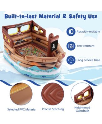 Inflatable Pirate Ship Playhouse w/ Built in Motor Inflatable Toy Sword