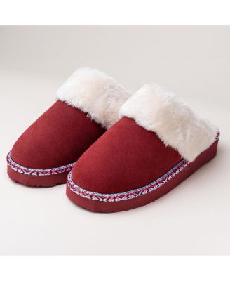 Women's Cerise Plush Slippers