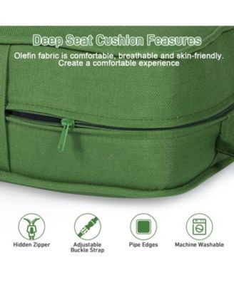 24.4” x 24.4”x5.1” Patio Furniture Outdoor Deep Seat Cushion(2 pieces)