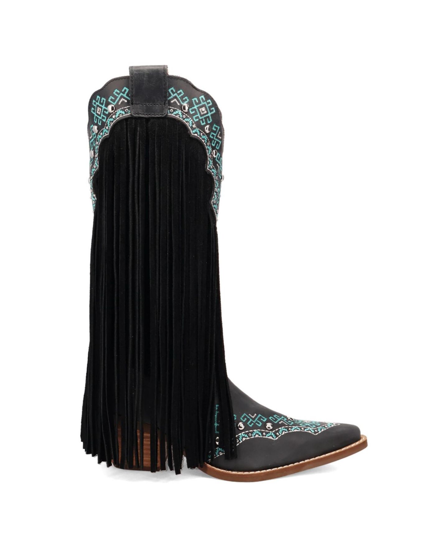 Женские ботинки Dingo Tequila Sunrise Suede Boot, цвет: Чёрный — фото 2