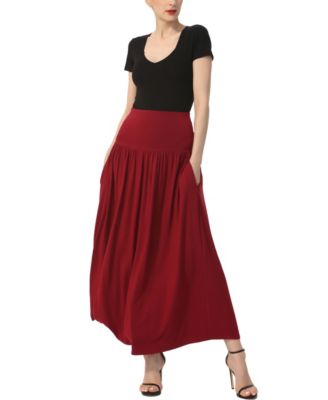 Women's Tiered Pull On Maxi Skirt