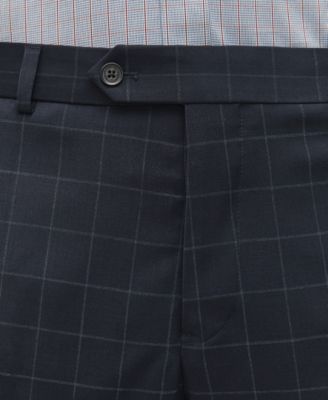 Brooks Brothers Men's Classic-Fit Windowpane Suit Pants