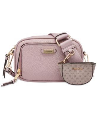 Calvin Klein Zulle Top Zipper Camera Bag with Signature Hang Off