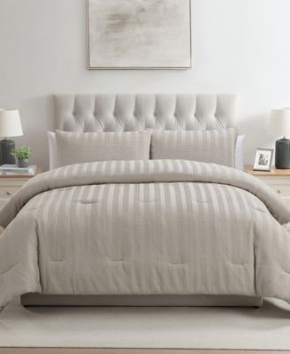 Herringbone Tonal 3-Pc. Comforter Set, Full/Queen