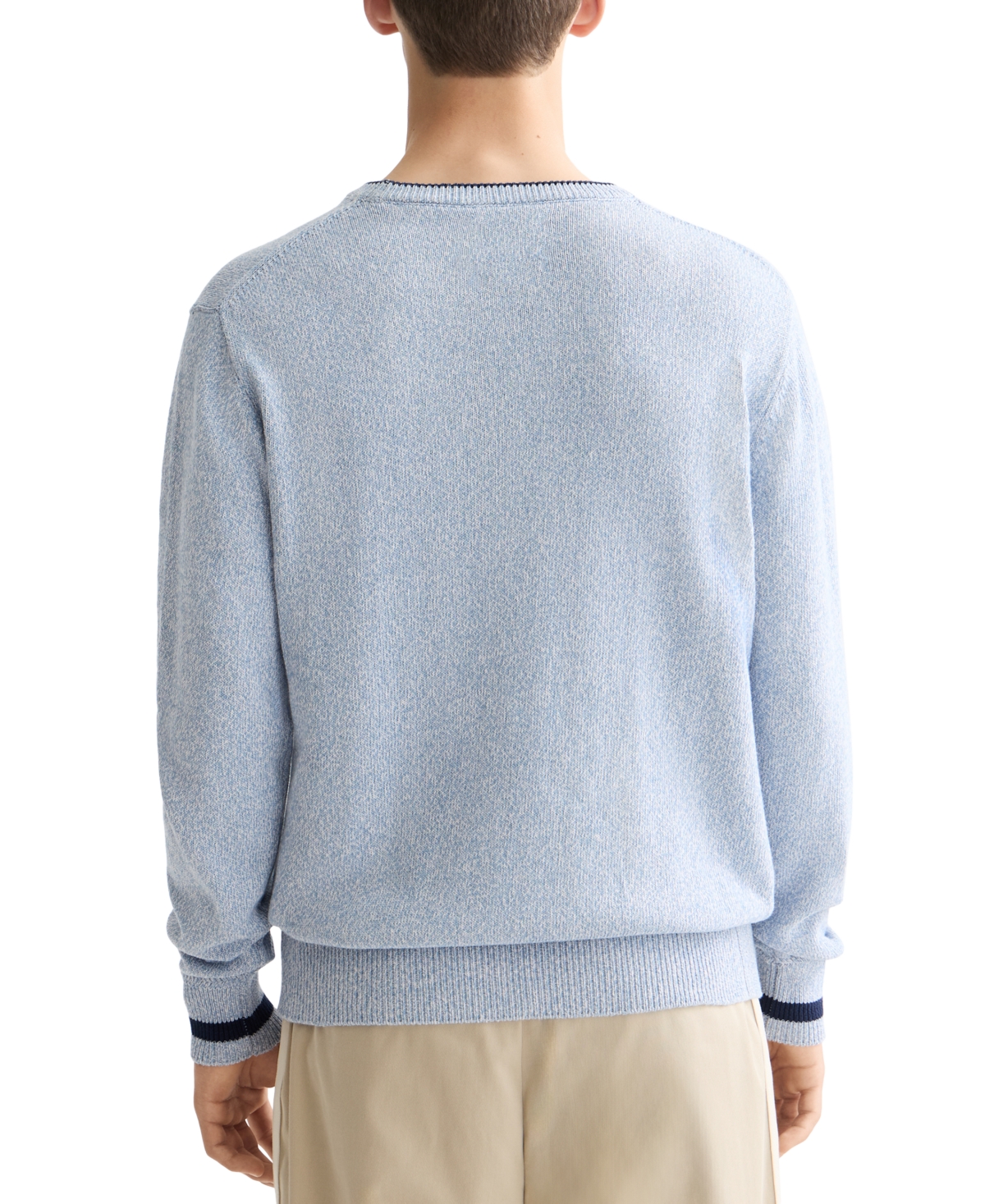 Scotch & Soda Men's Long Sleeve Melange Crewneck Sweater In Blue