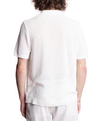 Men's Slim Fit Short Sleeve Open Collar Polo Shirt