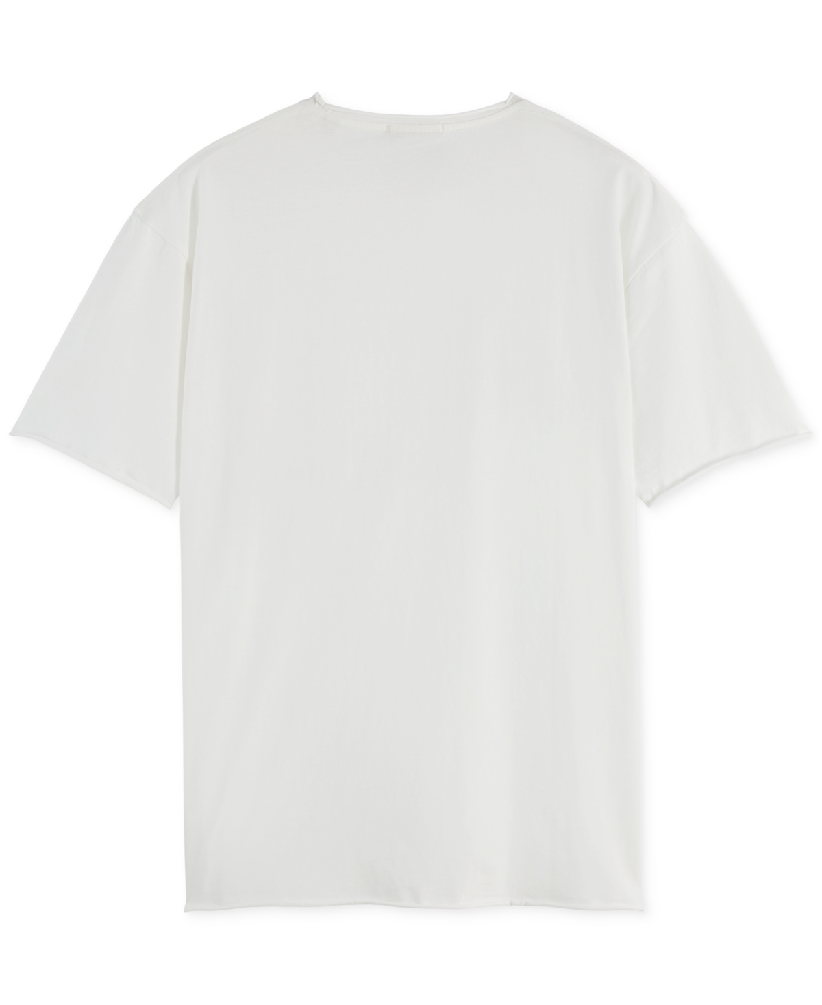 Scotch & Soda Raw Edge Cotton T-shirt In White