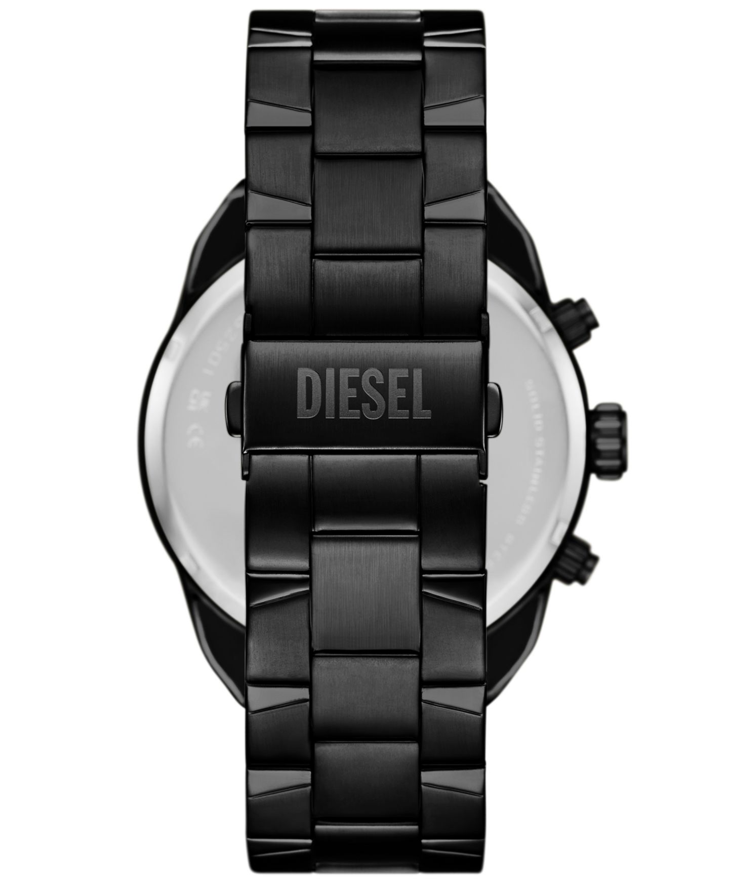Мужские часы Diesel Spiked Quartz Chronograph Black Stainless Steel Watch, 49mm — фото 2