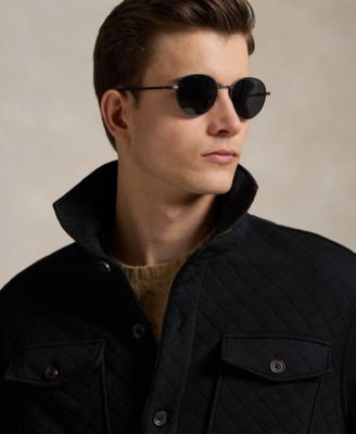 Men's Quilted Double-Knit Jersey Shirt Jacket