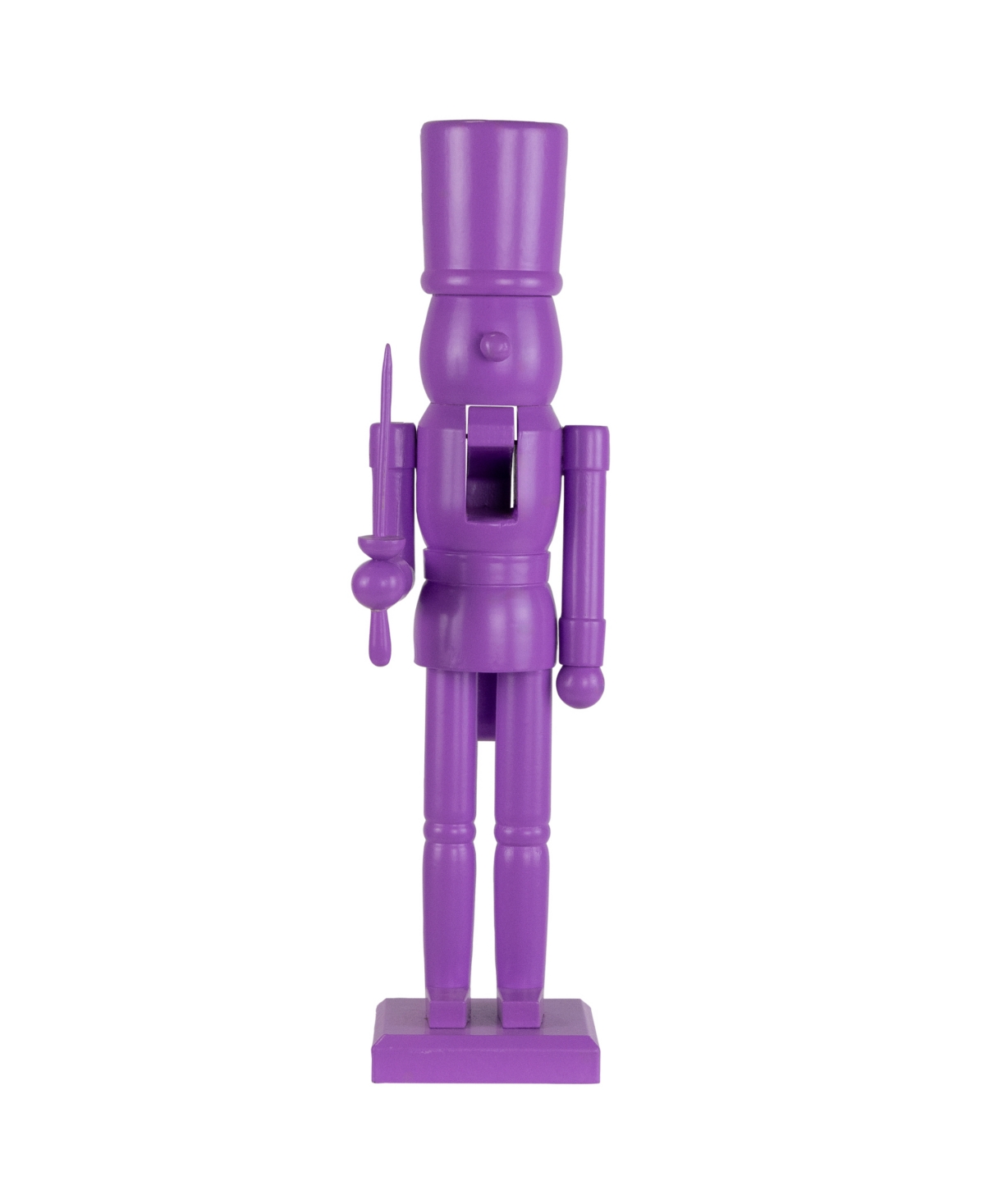 15" Nutcracker Soldier with Sword Christmas Figure - Purple