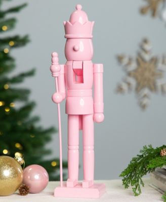 15" Nutcracker King with Scepter and Crown Standing Christmas Figure