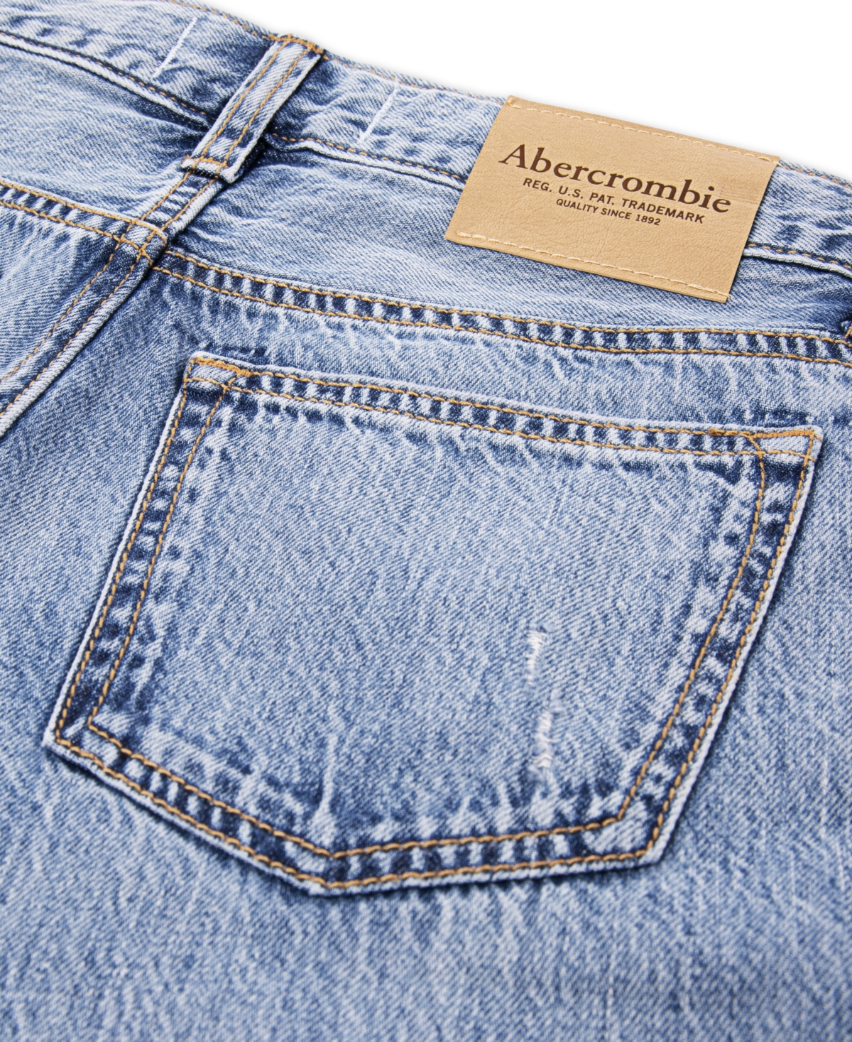 Abercrombie Boys Destructed Baggy Fit Jeans In Blue