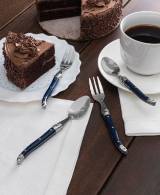 Laguiole Coffee Spoons and Cake Forks, Set of 8