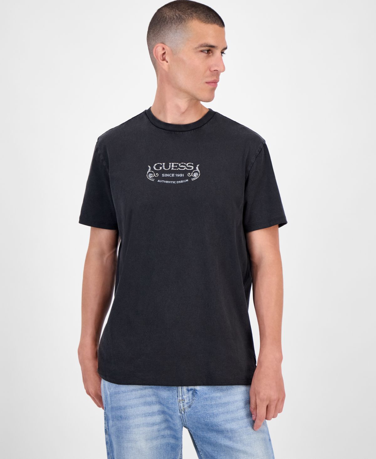 Всемирно известная футболка с коротким рукавом и круглым вырезом горловины с графическим логотипом