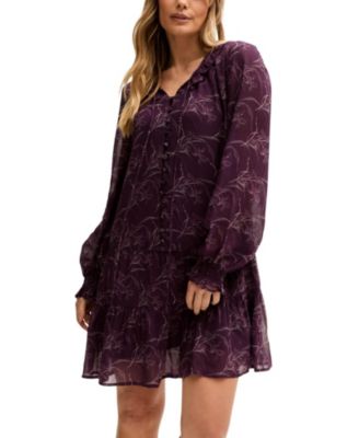 Women's Henrietta Floral Print Button Down Mini Dress