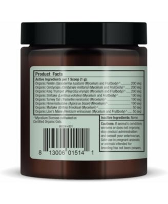 Bark & Whiskers Organic Fermented Mushroom Blend for Cats and Dogs, 2.11 Oz. (60g), 60 Scoops, Supports Digestive and Immune Function, Veterinarian Formulated, Non-GMO, USDA