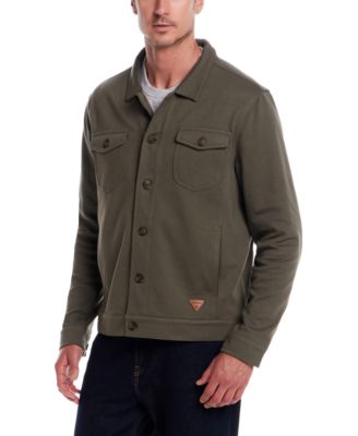Men's Long Sleeve Twill Button-Front Jacket
