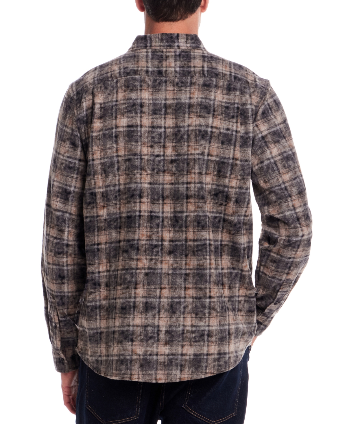 Weatherproof Vintage Men's Long Sleeve Distressed Flannel Button-Front Shirt