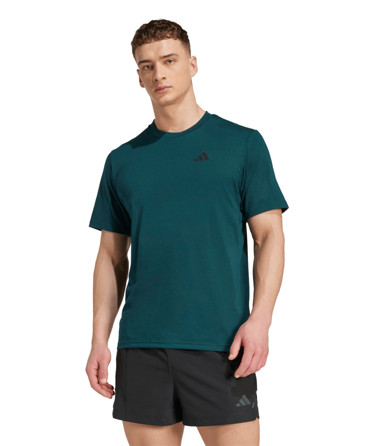 Men's Train Essentials Feel Ready T-Shirt - Aurora ivy, Black