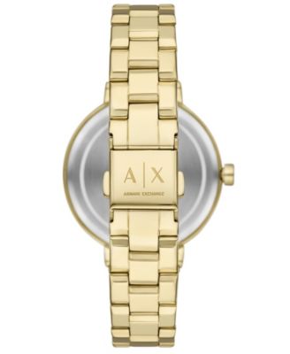 Women's Quartz Two-Hand Gold Stainless Steel Watch, 36mm