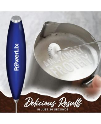 Milk Frother Battery Operated Foam Maker For Coffee With Stainless Steel Stand