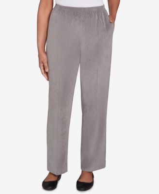 Plus Size Classic Corduroy Elastic Waist Short Length Pants