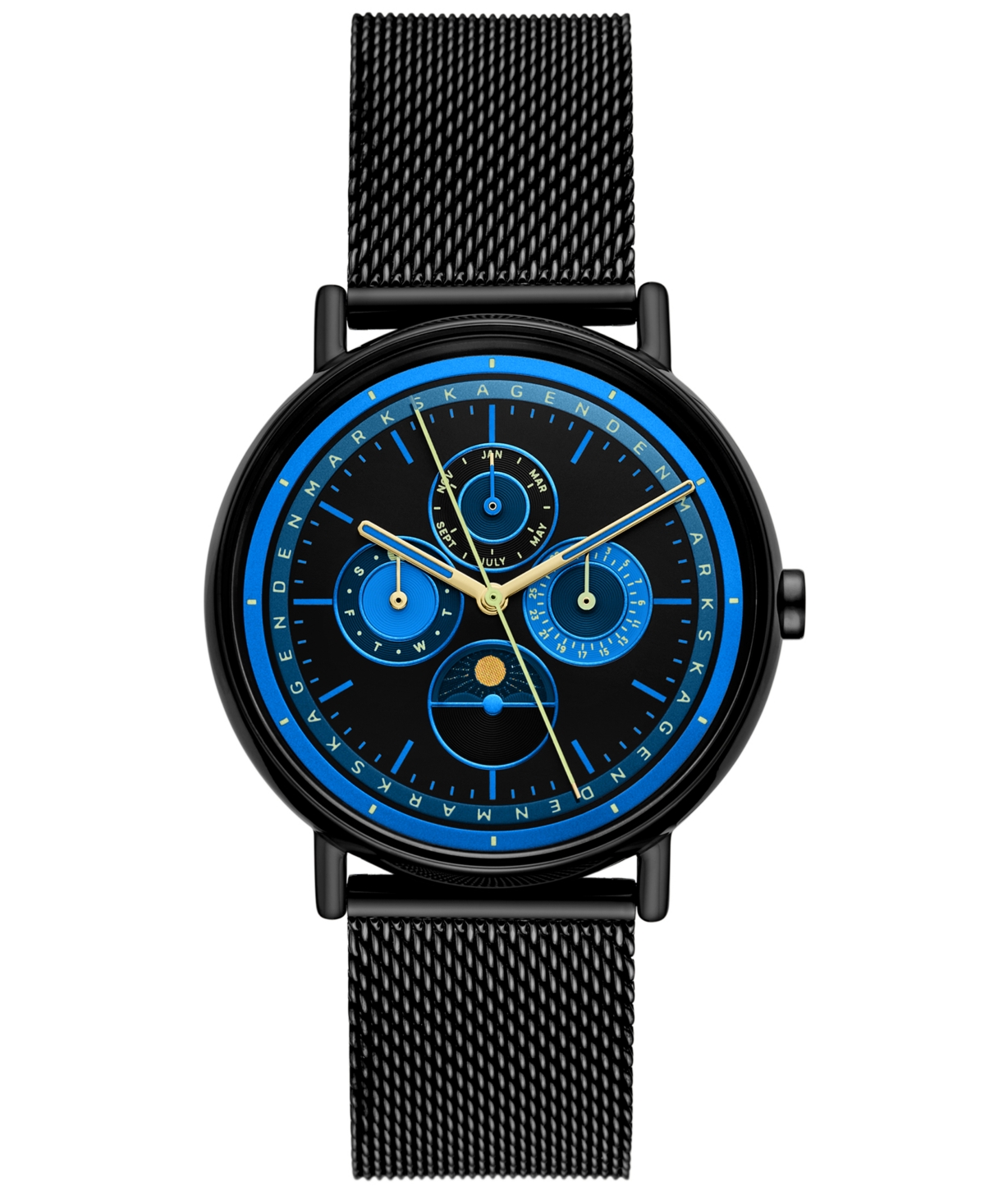 Men's Signatur Quartz Multifunction Black Stainless Steel Watch, 40mm - Black