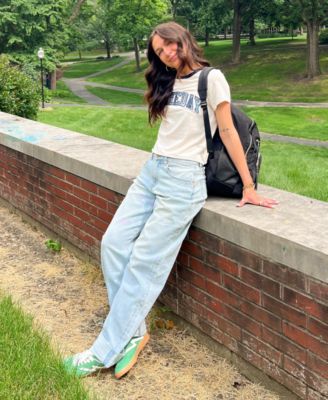 Juniors' Sporty Crewneck T-Shirt