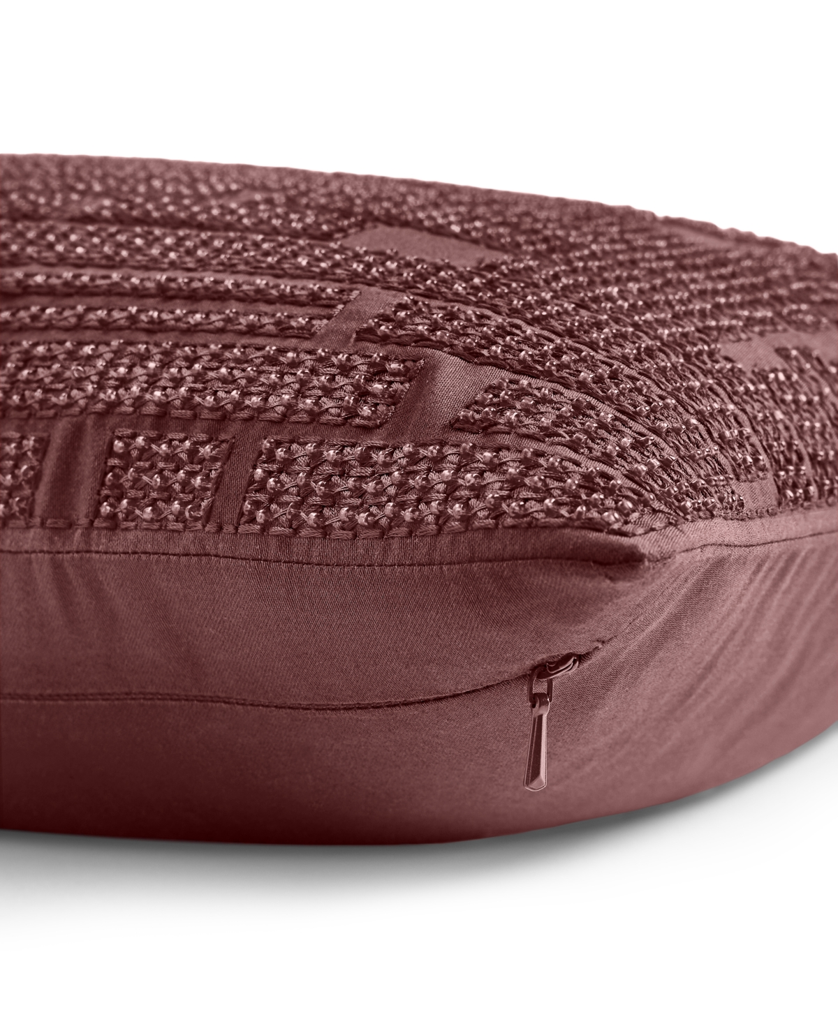 Hotel Collection Beaded Tile Decorative Pillow, 14" X 22", Macy's Exclusive In Burgundy