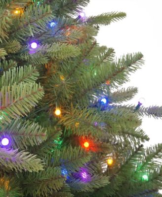 7.5' Pre-Lit Glistening Acadia Spruce Artificial Christmas Tree