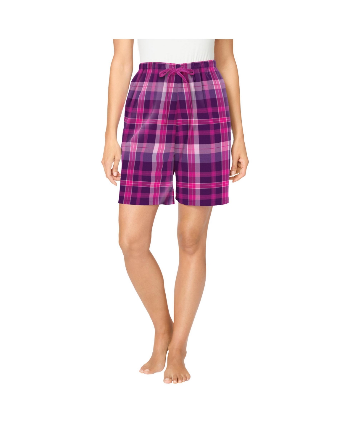 Women's Woven Sleep Short - Crystal blue stripe