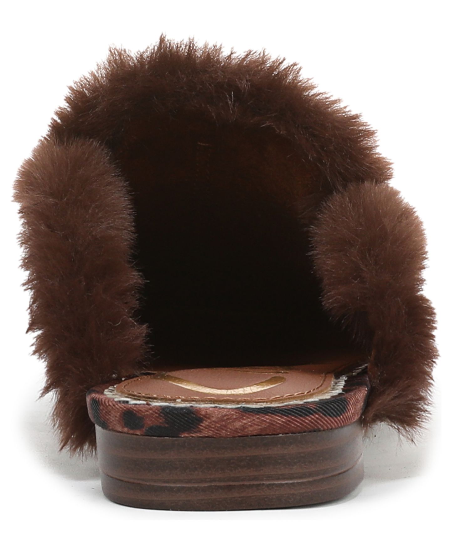 Женские сабо Circus NY by Sam Edelman Tillie Embellished Cozy Faux-Shearling Slip-On, цвет: Коньячный / Чёрный леопардовый разноцветный — фото 3