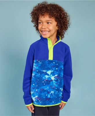 Girls Anyweather Fleece Snap Neck Pullover