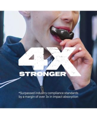 ORTHO Sports Mouth Guard for Braces with Case and Disinfectant Spray Bundle Kit for Basketball, Football, MMA, Hockey, Wrestling - Black Fang