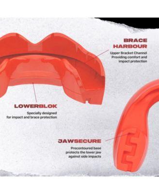 ORTHO Protective Sports Mouth Guard for Braces with Case for Boxing, Basketball, Lacrosse, Football, MMA, Hockey - ICE PINK