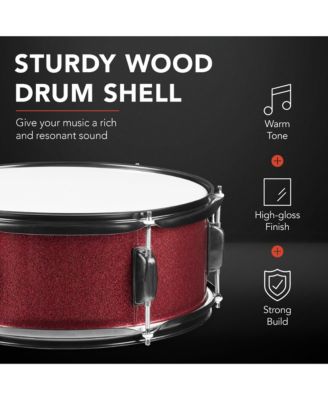 5-Piece Beginner Drum Set w/ Snare, Bass, Toms, Cymbal, Hi-Hat, Sticks, Drum Pedal